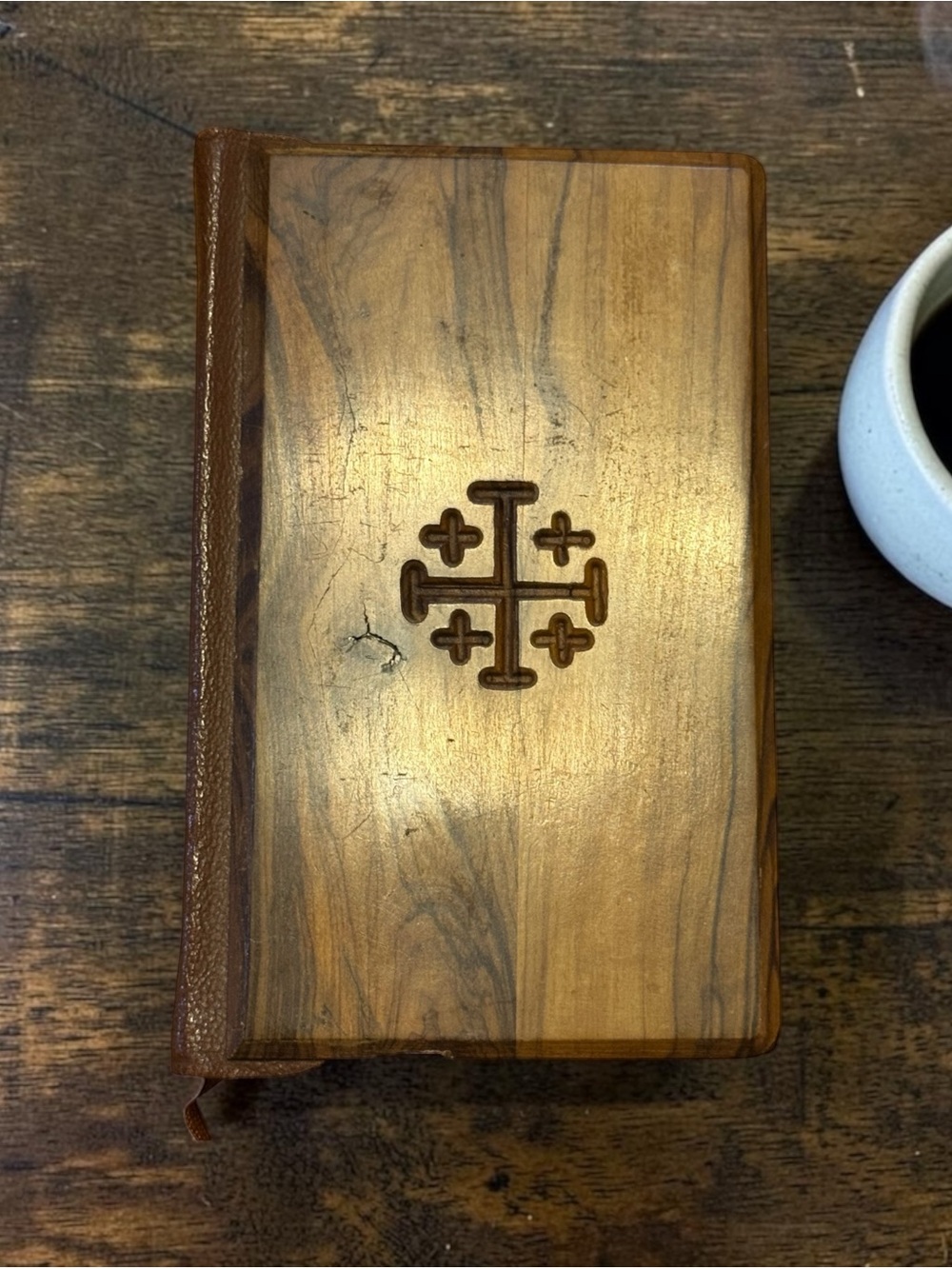 Jerusalem Olive Wood Covers Pocket Sized New Testament